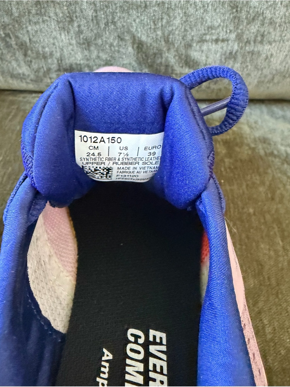 Asics Pink and Blue Women's Athletic Running Shoes - Picture 6 of 6